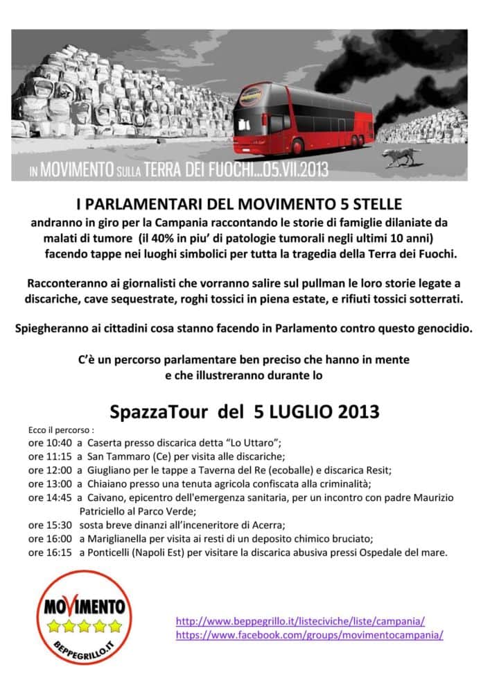spazzatour movimento 5 stelle campania napoli caserta discariche