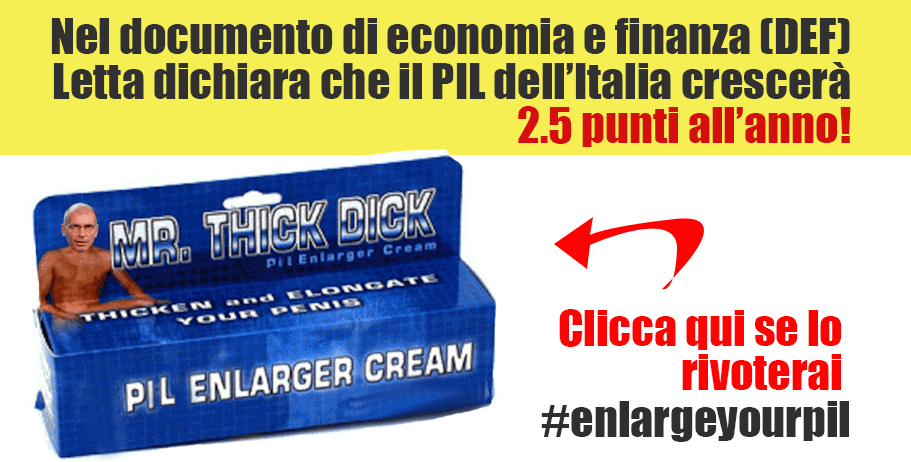 Promessa di Enrico Letta sul pil lettamente