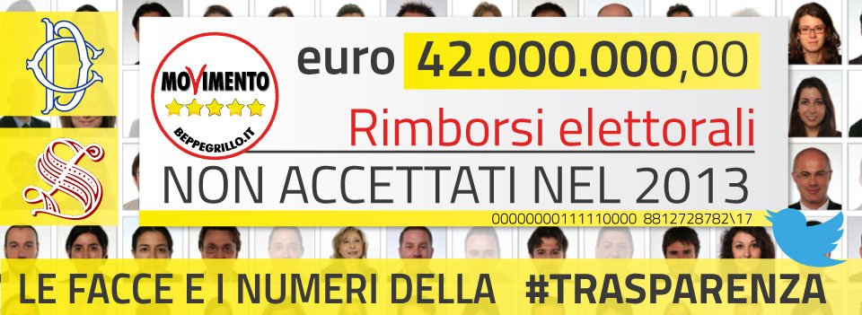 finanziamento pubblico ai partiti movimento 5 stelle