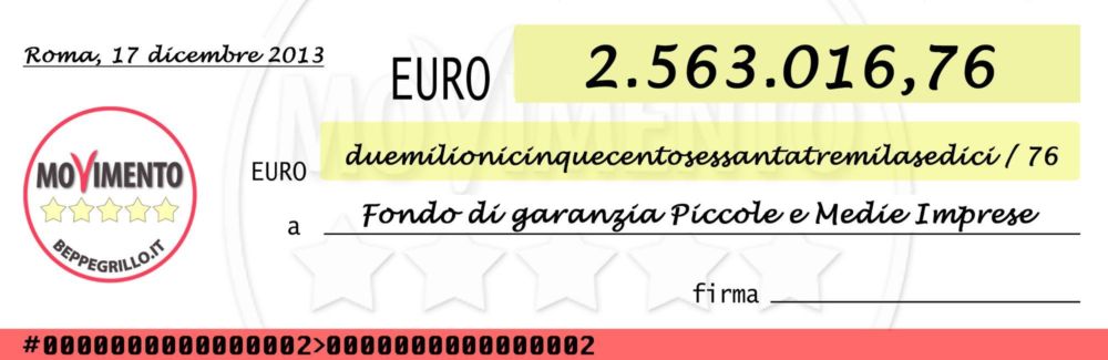assegno piccole e medie imprese movimento 5 stelle