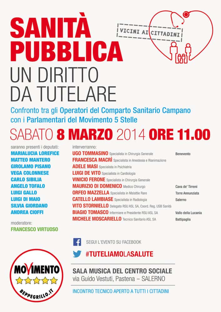 Sanità pubblica un diritto da tutelare Silvia Giordano movimento 5 stelle