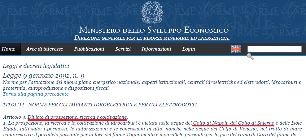 Divieto Di Ricerca Petrolio
