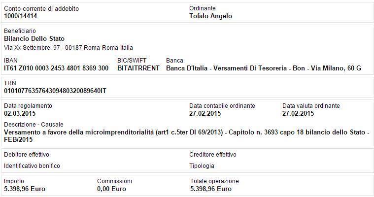 rendicontazione angelo tofalo versamento pmi m5s