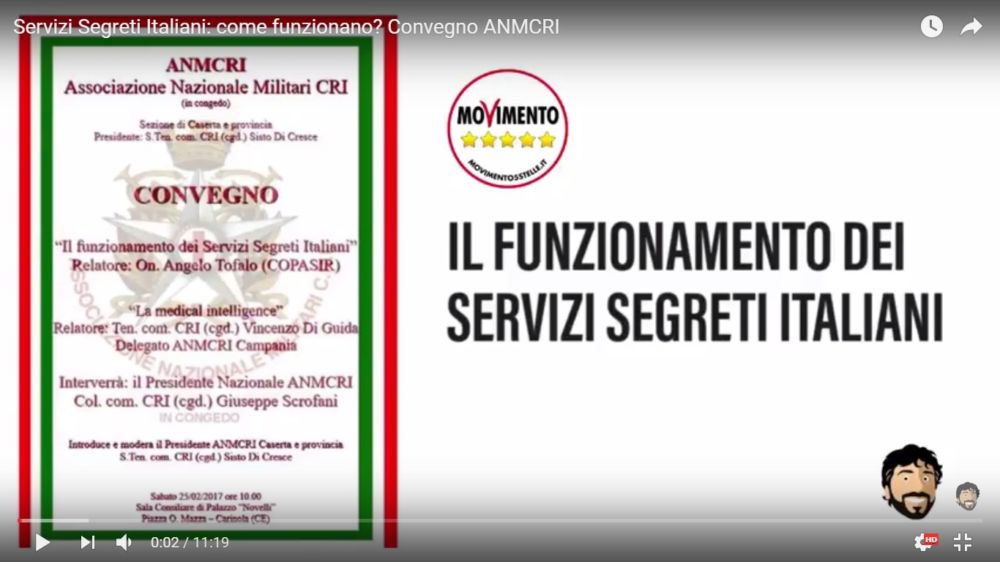 Angelo Tofalo convegno servizi segreti