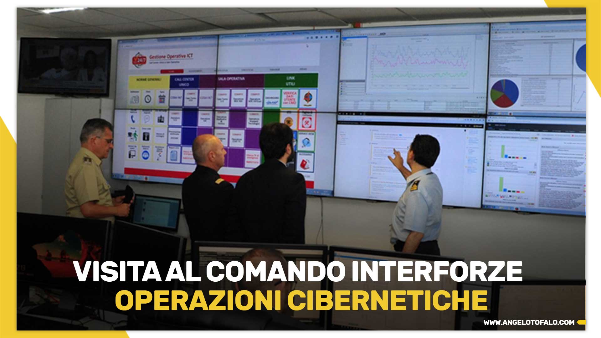 Angelo Tofalo visita il comando interforze operazioni cibernetiche