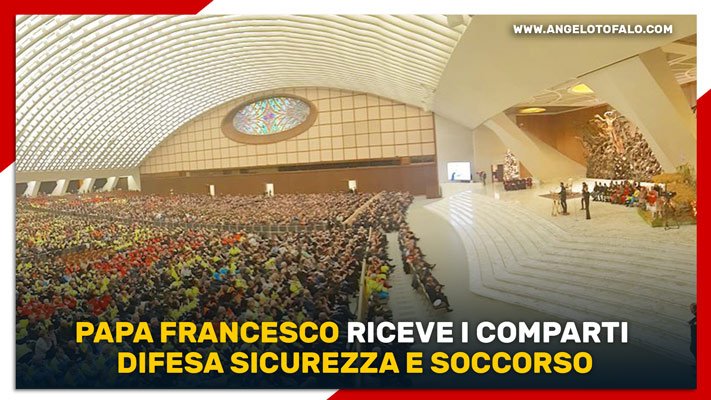Angelo Tofalo Papa Francesco riceve i Comparti Difesa, Sicurezza e Soccorso Protezione Civile aula Paolo VI (7)