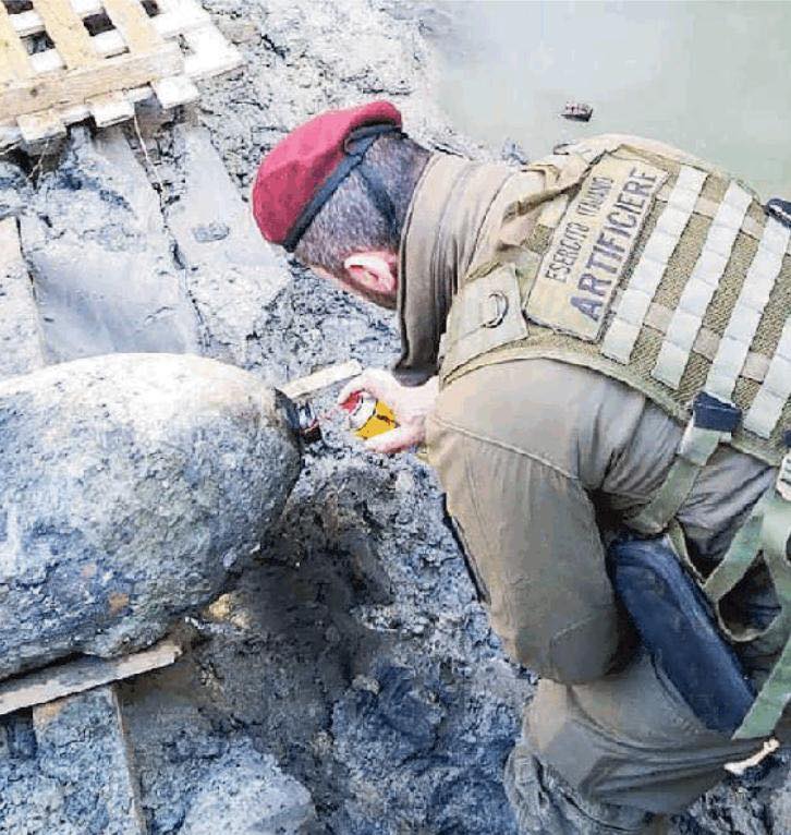 Esercito italiano disinnesca bomba Seconda Guerra Mondiale Marghera Venezia