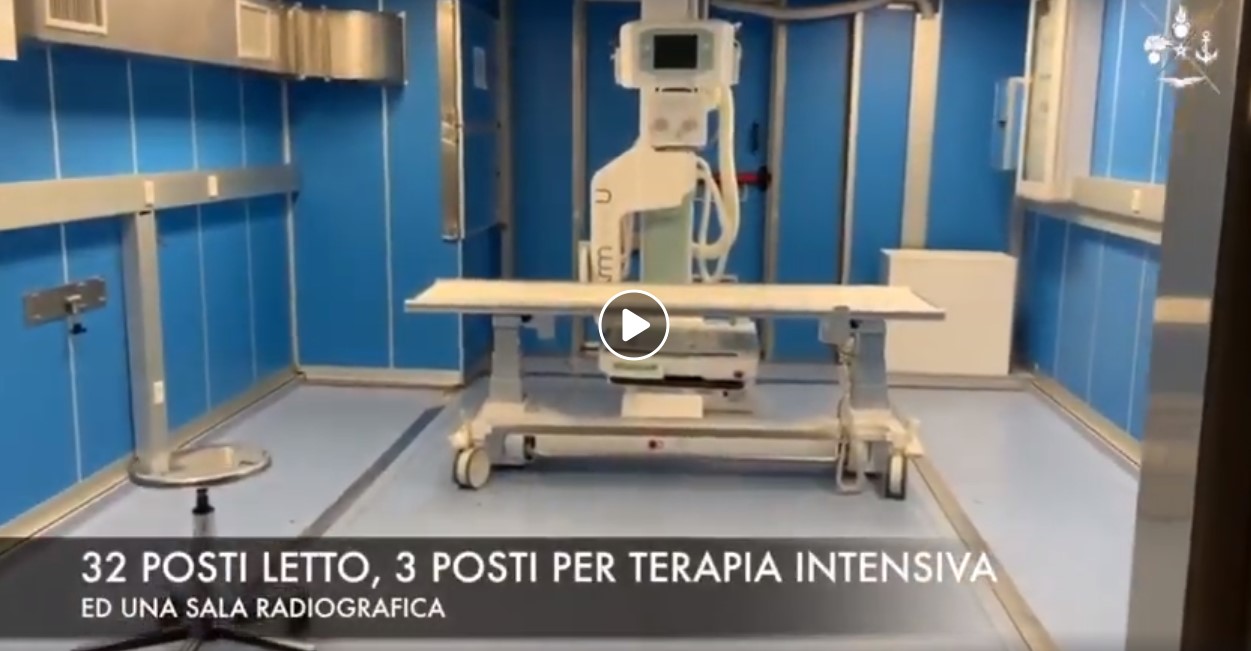 Coronavirus primi pazienti ospedale da campo di Crema