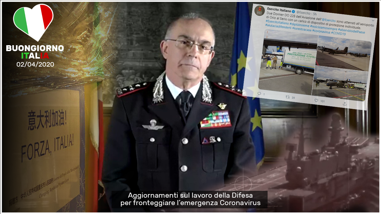 Buongiorno Italia - Aggiornamenti sul lavoro della Difesa per fronteggiare l'emergenza Coronavirus