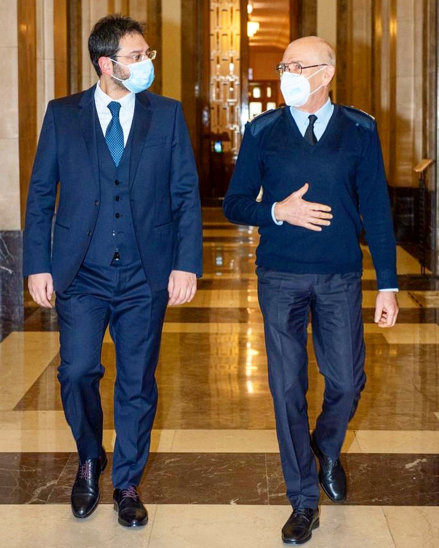Il Sottosegretario di Stato alla Difesa Angelo Tofalo e il Capo di Stato Maggiore dell'Aeronautica Militare Gen Alberto Rosso al Ministero della Difesa, Palazzo Aeronautica