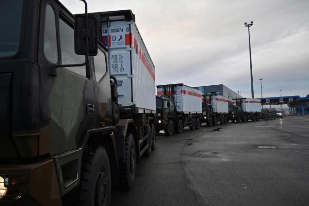 I mezzi dell'Esercito Italiano in Croazia per il terremoto