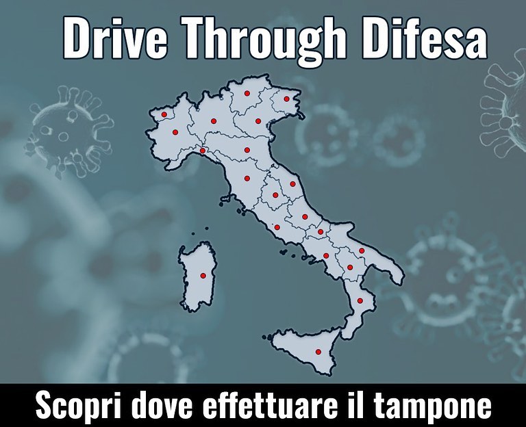 Drive-Through-Difesa dove dare tampone covid coronavirusDrive-Through-Difesa dove dare tampone covid coronavirus