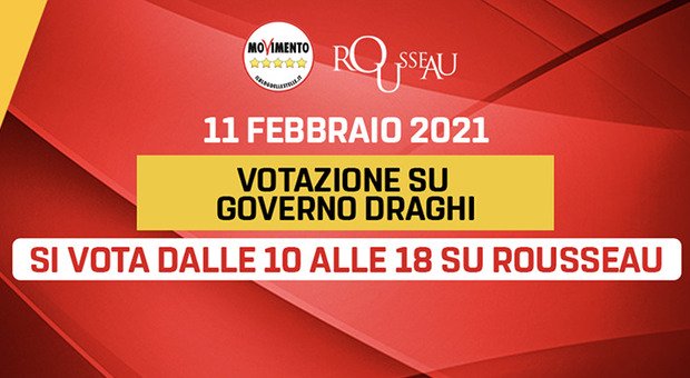 rousseau voto draghi consultazioni governo movimento 5 stelle