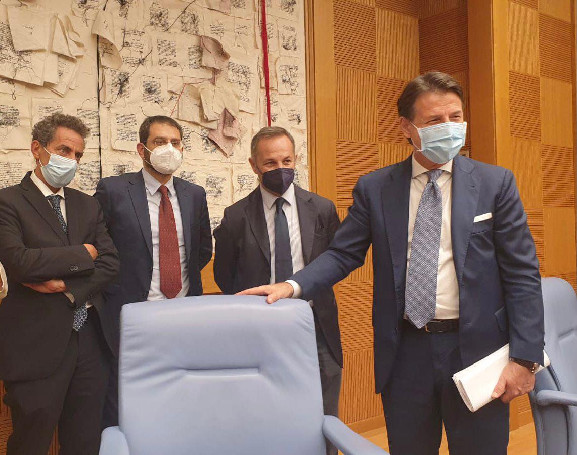Andrea Cioffi, Angelo Tofalo, Nicola Provenza e Giuseppe Conte
