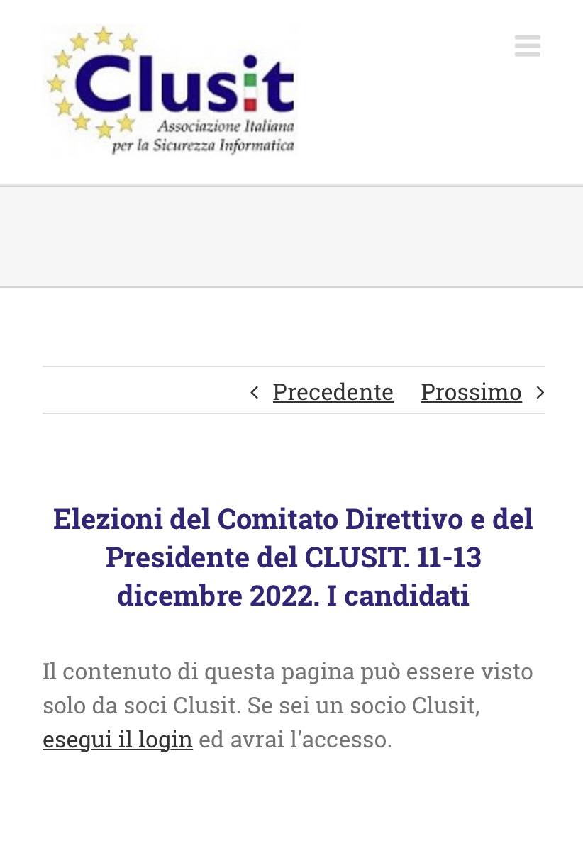 Votazioni Clusit
